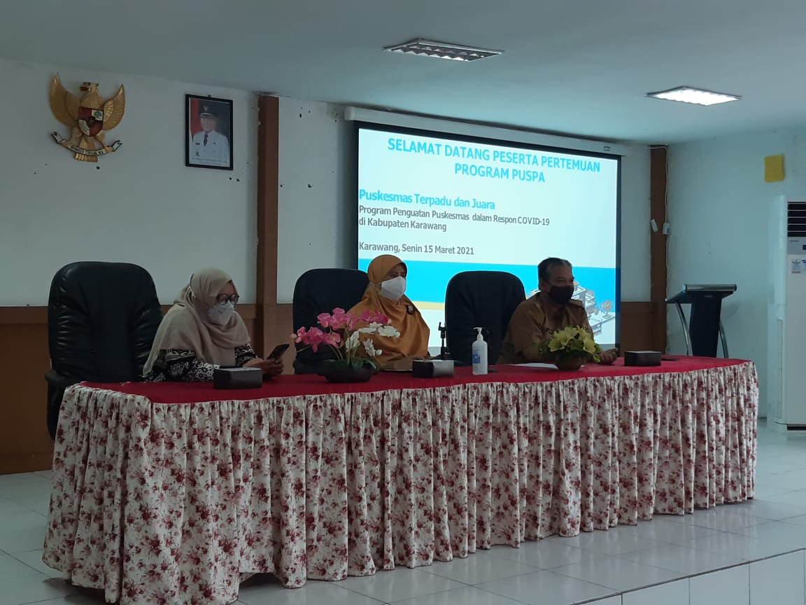 Sambut Kedatangan Tim, Dinkes Kabupaten Karawang Sediakan Vaksin bagi Tenaga Kesehatan PUSPA