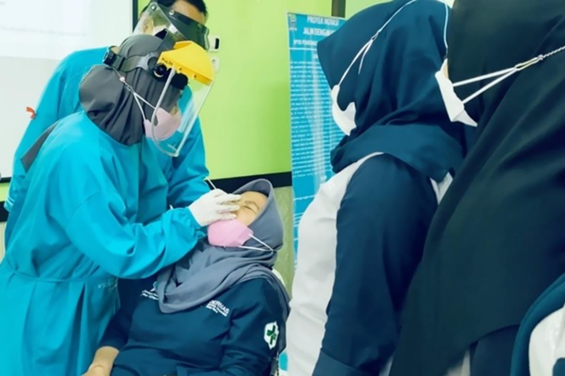 Perkuat Nakes, Tim PUSPA Puskesmas Tanjungsari Laksanakan Pelatihan Swab Antigen