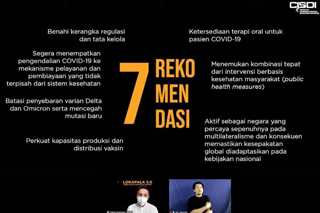 CISDI Sampaikan 7 Rekomendasi untuk Penanganan Pandemi yang Berkeadilan