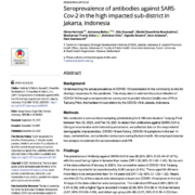 Seroprevalence of antibodies against SARS-Cov-2 in the high impacted sub-district in Jakarta, Indonesia