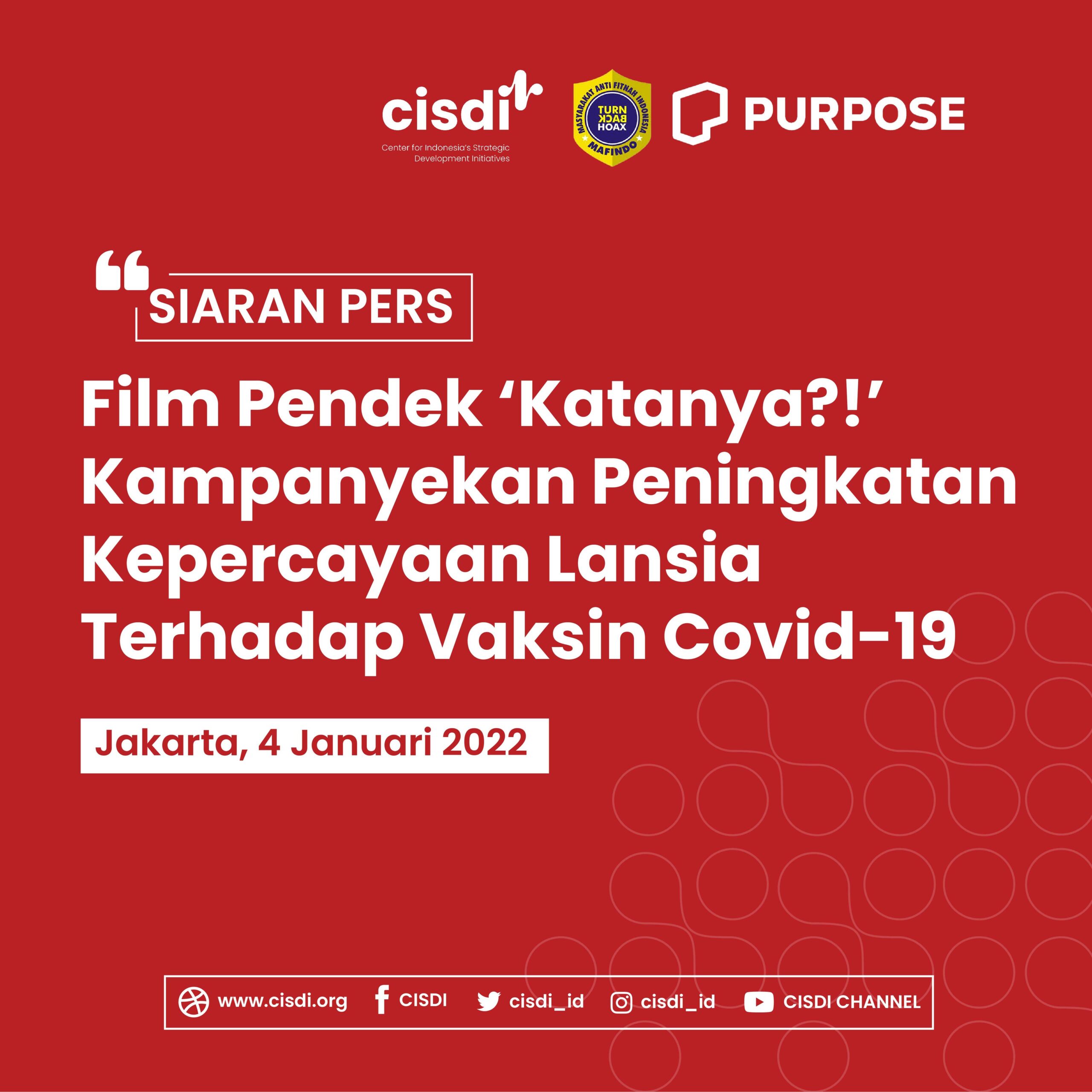 230105_Siaran Pers_Film Pendek Katanya Kampanyekan Peningkatan Kepercayaan Lansia